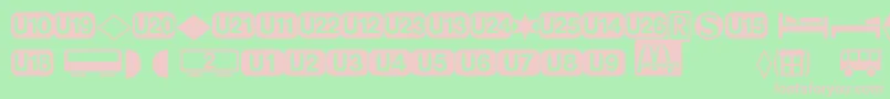 DeutschebahnagTwo Font – Pink Fonts on Green Background