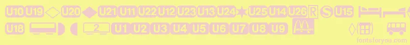 DeutschebahnagTwo Font – Pink Fonts on Yellow Background