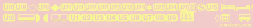 DeutschebahnagTwo Font – Yellow Fonts on Pink Background