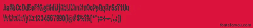 フォントGasping – 赤い背景に黒い文字