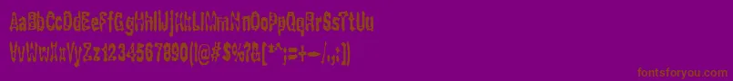 Gasping Font – Brown Fonts on Purple Background