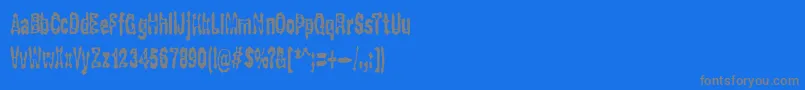 フォントGasping – 青い背景に灰色の文字