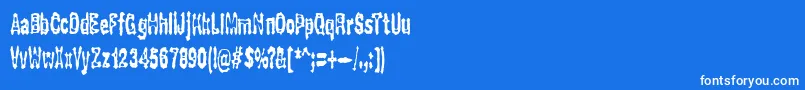 Шрифт Gasping – белые шрифты на синем фоне