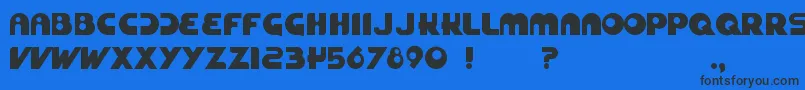 Zuckerbrot Font – Black Fonts on Blue Background