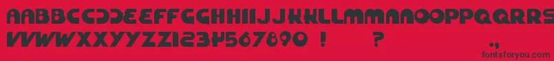 Zuckerbrot Font – Black Fonts on Red Background