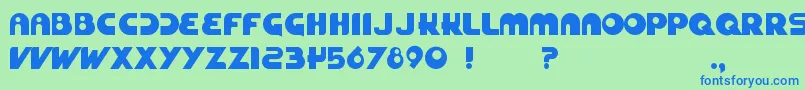 Zuckerbrot Font – Blue Fonts on Green Background