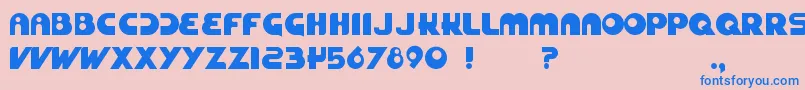 Zuckerbrot Font – Blue Fonts on Pink Background