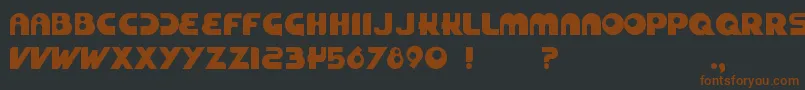 Шрифт Zuckerbrot – коричневые шрифты на чёрном фоне