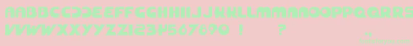 Zuckerbrot Font – Green Fonts on Pink Background