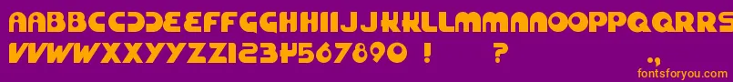 Zuckerbrot Font – Orange Fonts on Purple Background