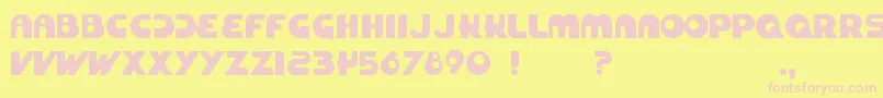 Zuckerbrot Font – Pink Fonts on Yellow Background