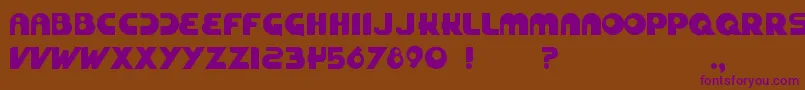 Zuckerbrot Font – Purple Fonts on Brown Background