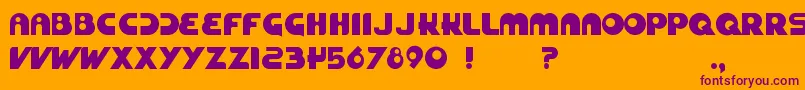 Zuckerbrot Font – Purple Fonts on Orange Background