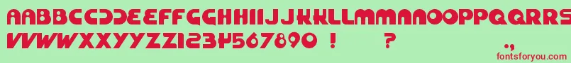 Zuckerbrot Font – Red Fonts on Green Background