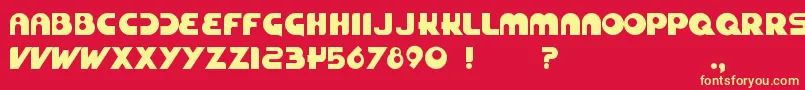 Zuckerbrot Font – Yellow Fonts on Red Background