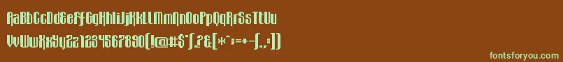 Шрифт WabbitSans – зелёные шрифты на коричневом фоне