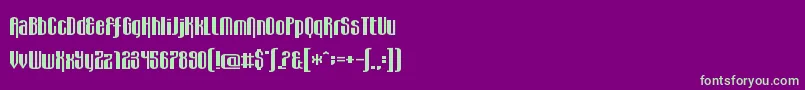 WabbitSans Font – Green Fonts on Purple Background