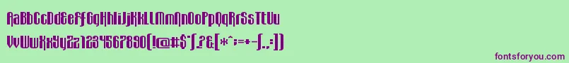 WabbitSans Font – Purple Fonts on Green Background