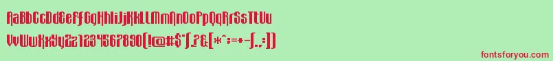 WabbitSans Font – Red Fonts on Green Background