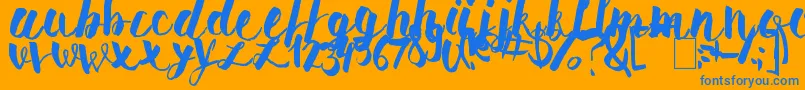 fuente PomahType – Fuentes Azules Sobre Fondo Naranja