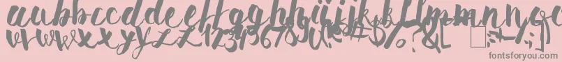 PomahType Font – Gray Fonts on Pink Background