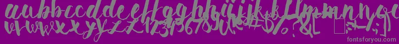 PomahType Font – Gray Fonts on Purple Background