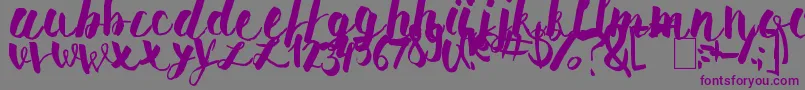 PomahType Font – Purple Fonts on Gray Background