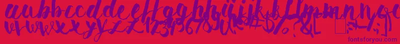 PomahType Font – Purple Fonts on Red Background