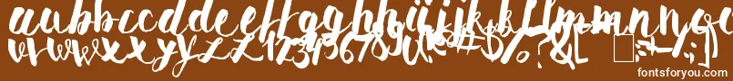 PomahType Font – White Fonts on Brown Background