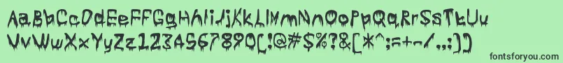 Subtlety Font – Black Fonts on Green Background