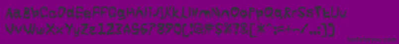 Subtlety Font – Black Fonts on Purple Background