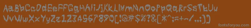 Subtlety Font – Gray Fonts on Brown Background