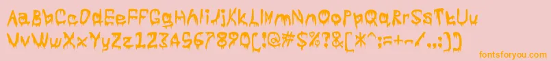 Subtlety Font – Orange Fonts on Pink Background