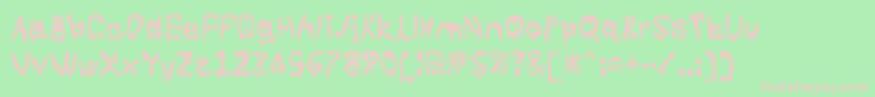 Subtlety Font – Pink Fonts on Green Background