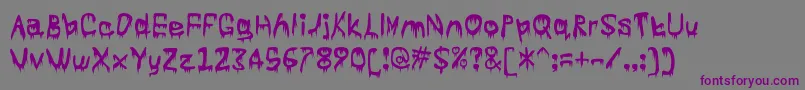 Subtlety Font – Purple Fonts on Gray Background
