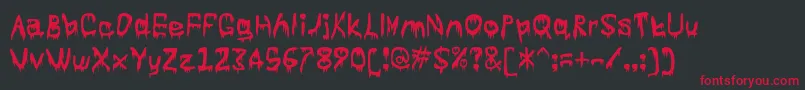 Subtlety Font – Red Fonts on Black Background
