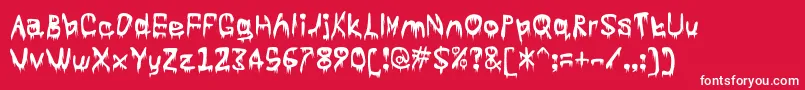 Subtlety Font – White Fonts on Red Background