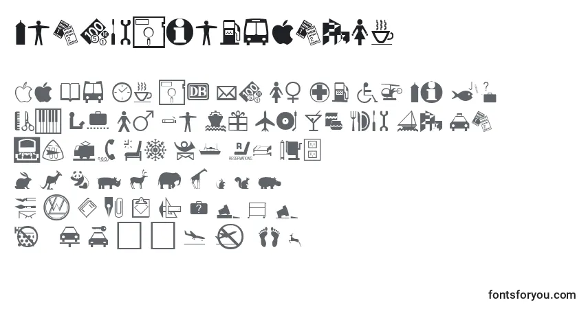 Schriftart InterDingbatsFc – Alphabet, Zahlen, spezielle Symbole
