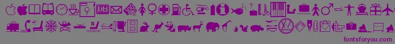 InterDingbatsFc Font – Purple Fonts on Gray Background