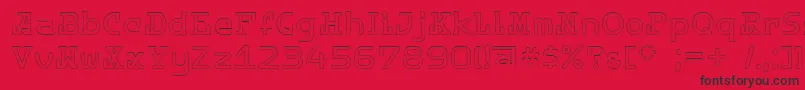 Destinylightc Font – Black Fonts on Red Background