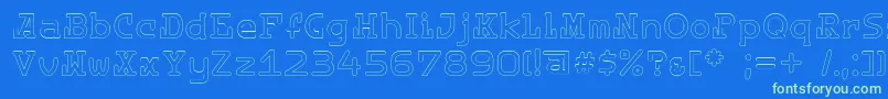 Destinylightc Font – Green Fonts on Blue Background