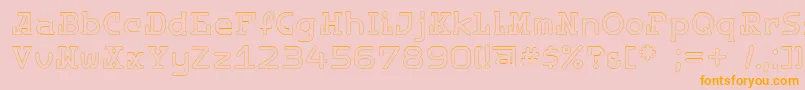 Destinylightc Font – Orange Fonts on Pink Background