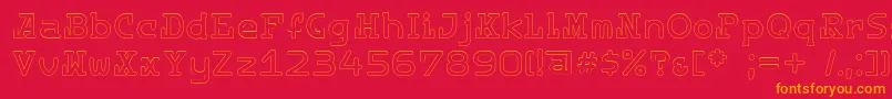 Destinylightc Font – Orange Fonts on Red Background