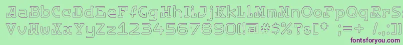 Destinylightc Font – Purple Fonts on Green Background