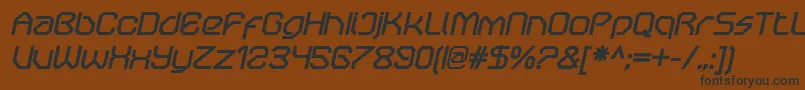OricneoBolditalic Font – Black Fonts on Brown Background