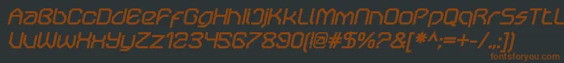 OricneoBolditalic Font – Brown Fonts on Black Background