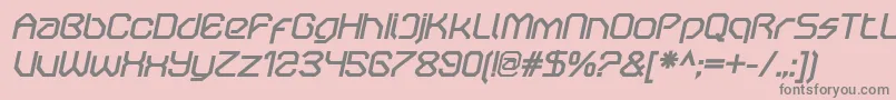 OricneoBolditalic Font – Gray Fonts on Pink Background