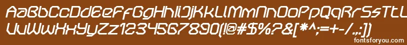 OricneoBolditalic Font – White Fonts on Brown Background