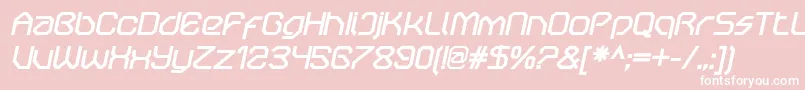 OricneoBolditalic Font – White Fonts on Pink Background