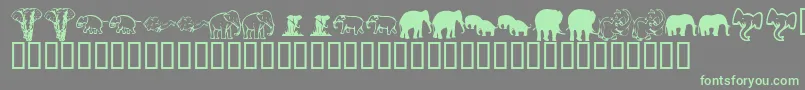 KrRachelsElephants Font – Green Fonts on Gray Background